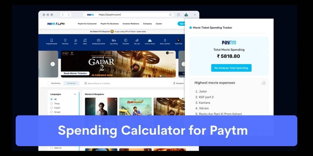 Spending Calculator for Paytm 3